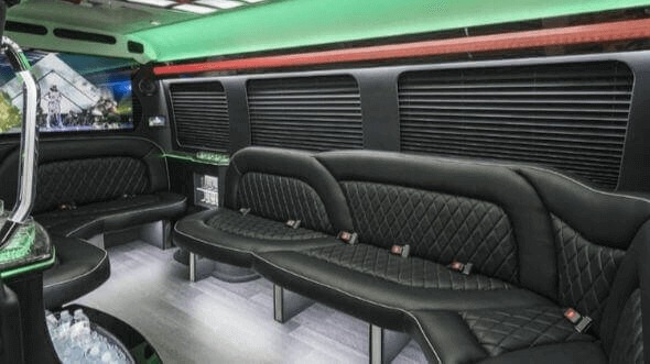 Interior of Carmichael Party Bus Company's 18 Passenger Party Bus in Carmichael