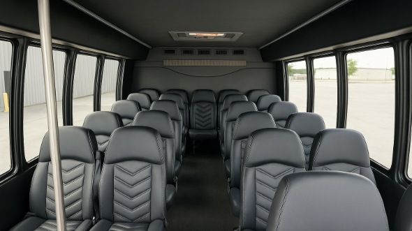Interior of Sacramento Party Bus Company's 25 Passenger Minibus in Sacramento