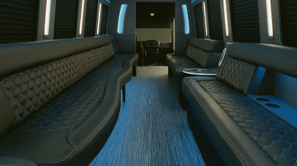 Interior of Davis Party Bus Company's 28 Passenger Party Bus in Davis