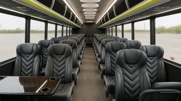 Interior of Sacramento Party Bus Company's 35 Passenger Minibus in Sacramento