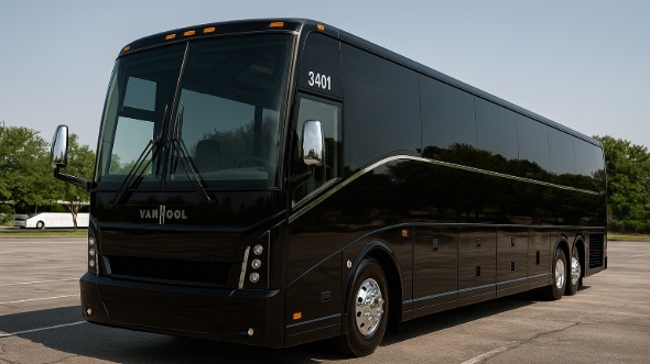 Exterior of Sacramento Party Bus Company's 45 Passenger Charter Bus in Sacramento