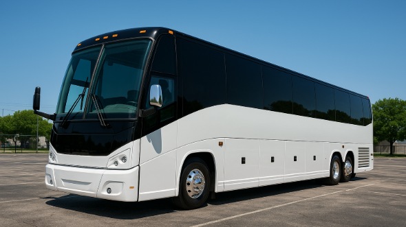 Exterior of Sacramento Party Bus Company's 46 Passenger Charter Bus in Sacramento