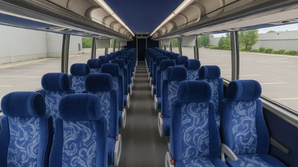 Interior of Sacramento Party Bus Company's 47 Passenger Charter Bus in Sacramento