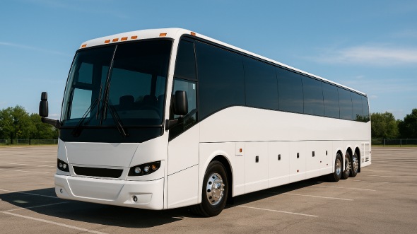 Exterior of Sacramento Party Bus Company's 51 Passenger Charter Bus in Sacramento