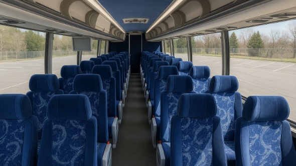 Interior of Sacramento Party Bus Company's ADA Charter Bus in Sacramento