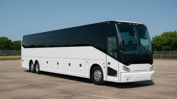 Exterior of Sacramento Party Bus Company's ADA Charter Bus in Sacramento