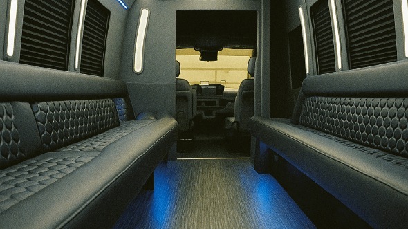 Sacramento 20 passenger party bus interior