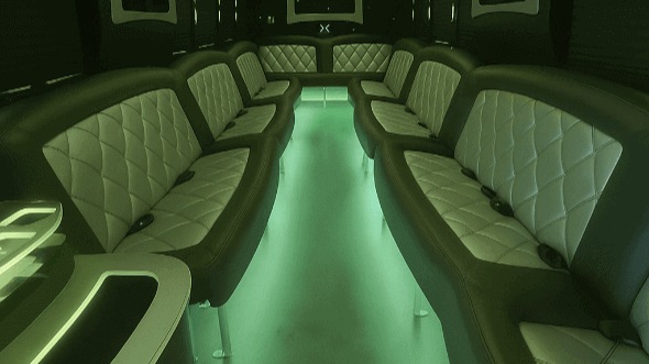 Sacramento 40 passenger party bus interior