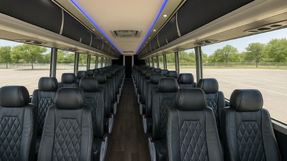 sacramento 54 passenger charter bus interior