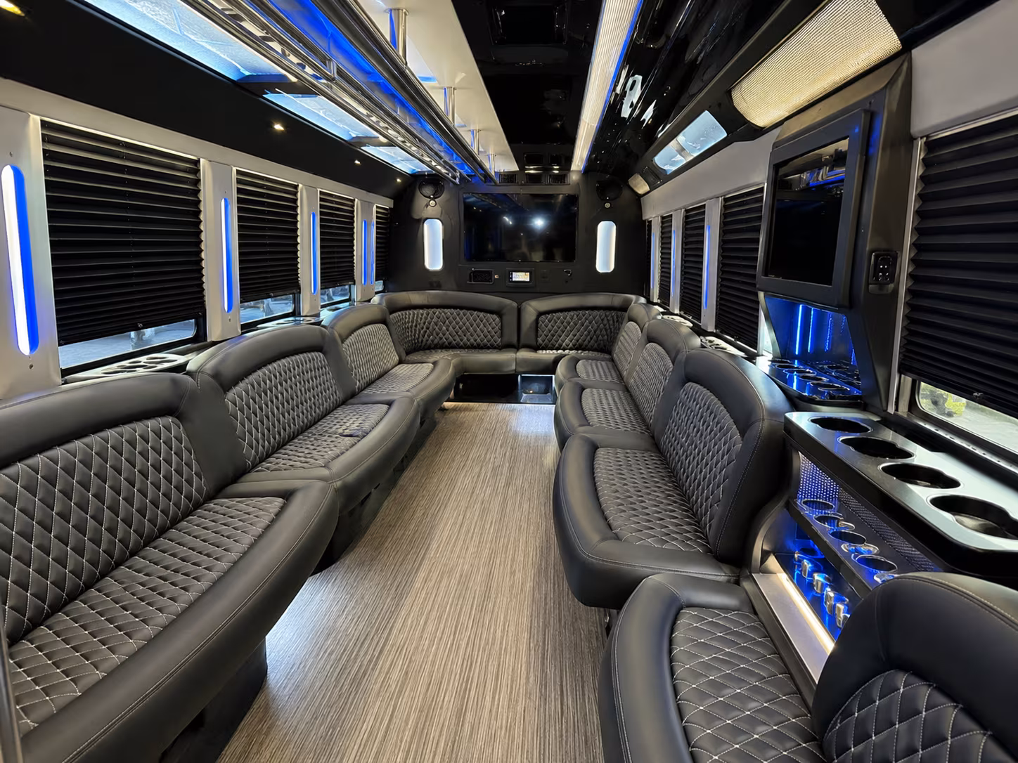 18 Passenger Party Bus Interior