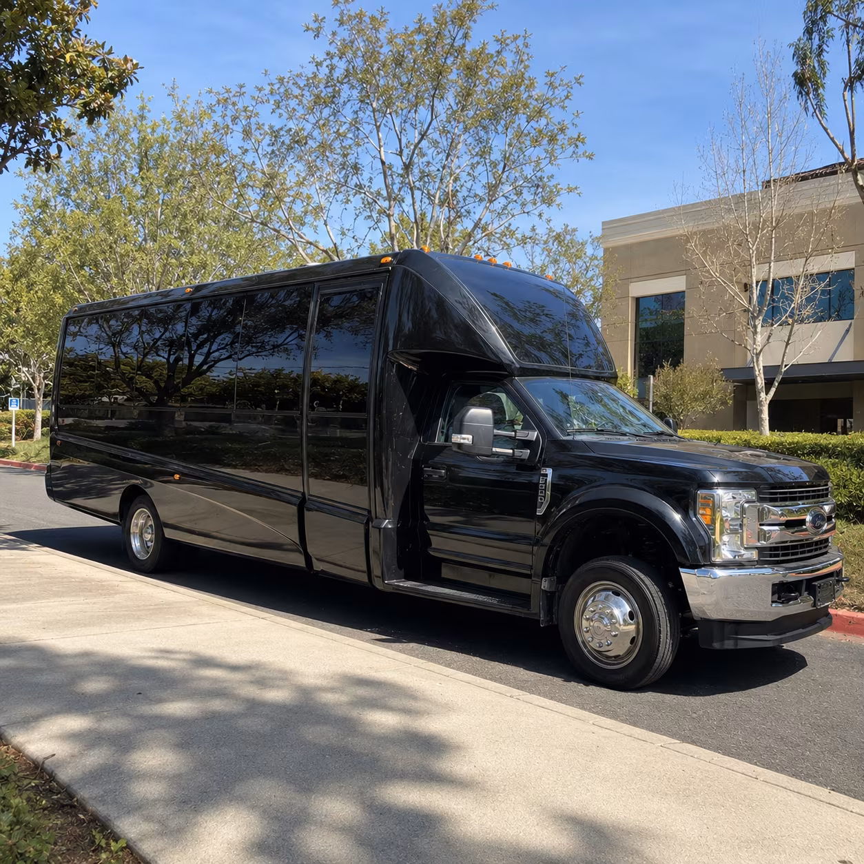 Sacramento Private Event Transportation party bus exterior