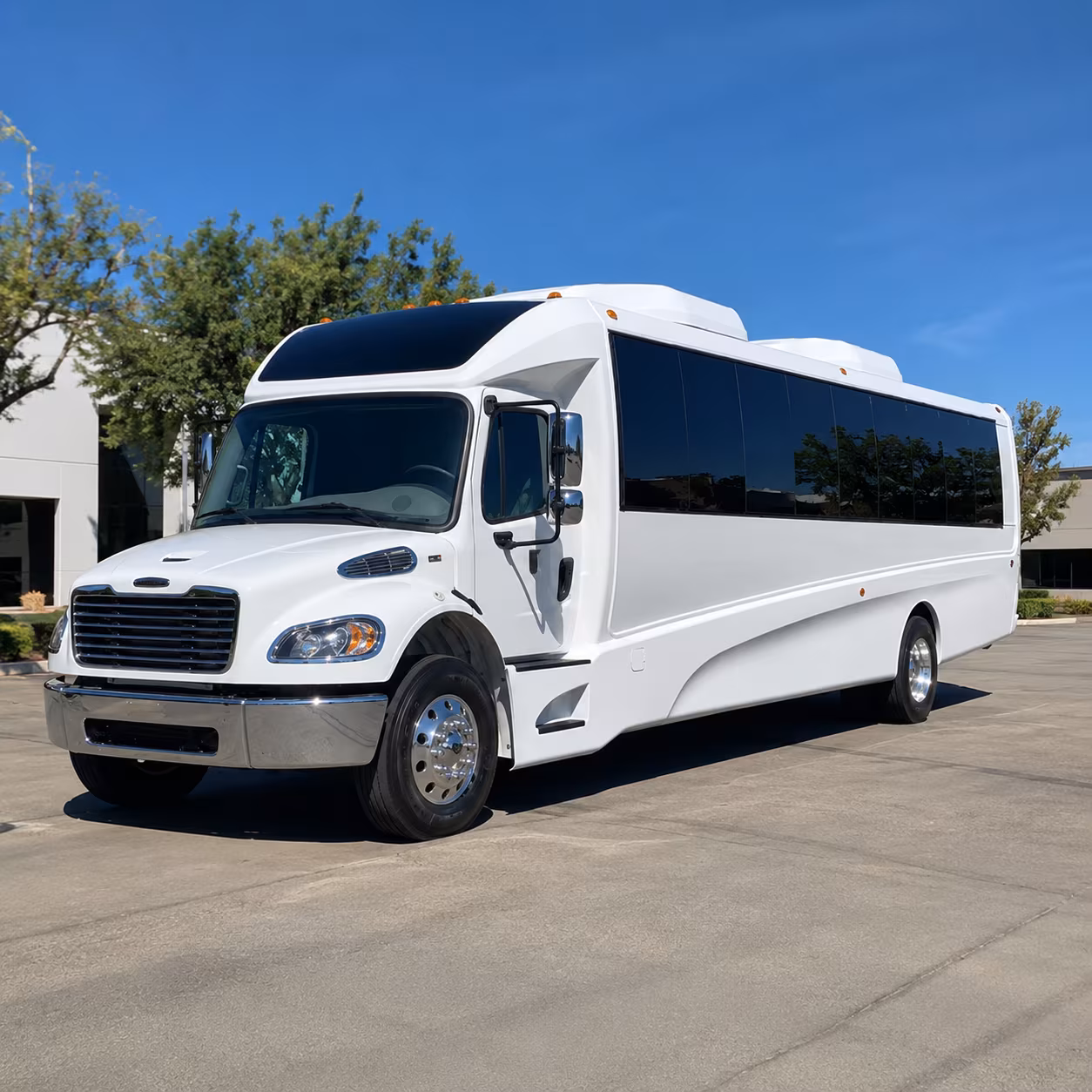 Sacramento School Event Transportation party bus exterior