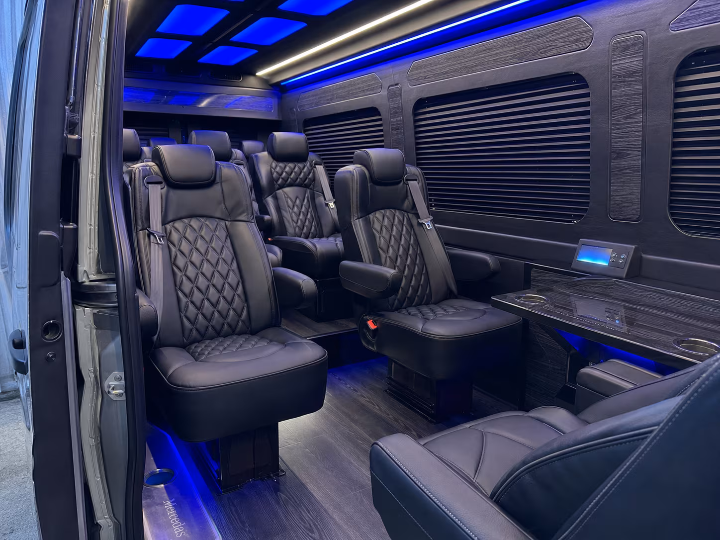 Sacramento School Event Transportation party bus exterior