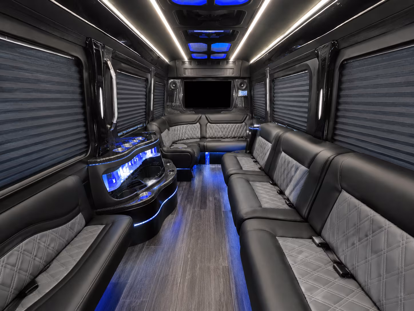 Sacramento School Event Transportation party bus exterior