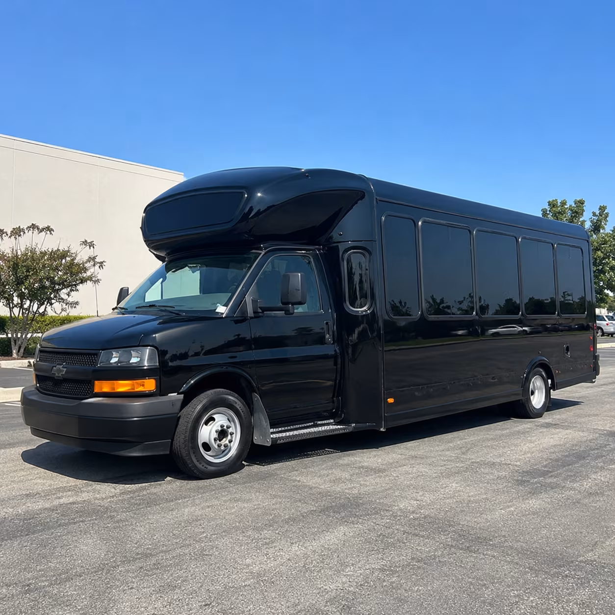 Sacramento Wedding Transportation party bus exterior