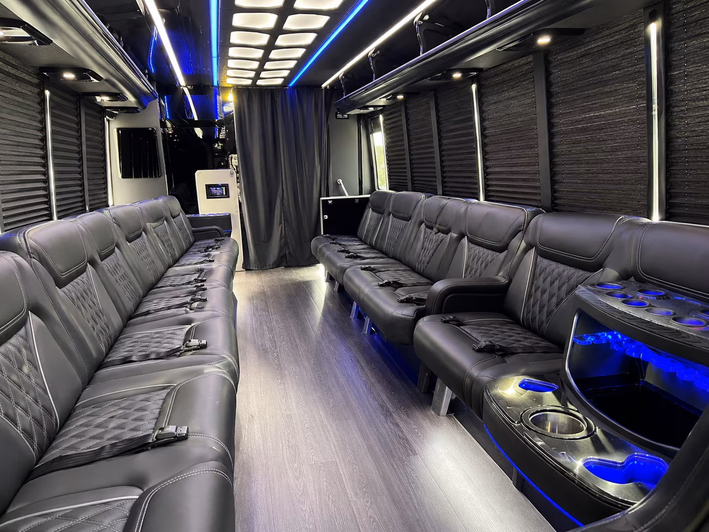 Sacramento Wedding Transportation onboard seating