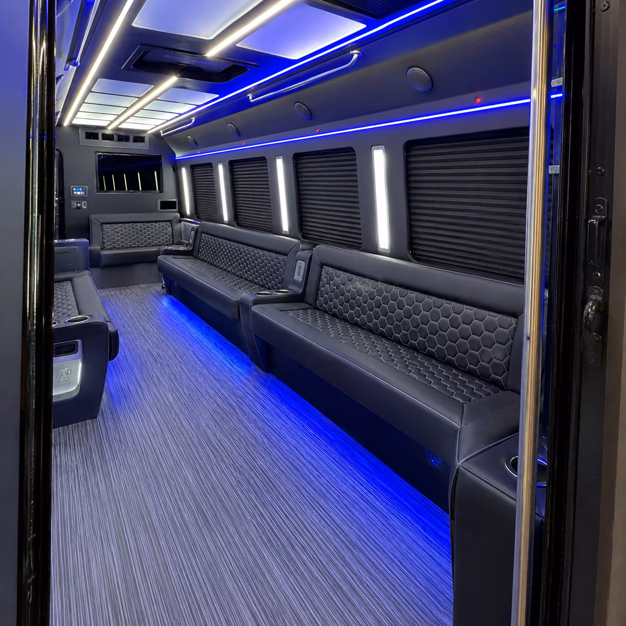 Sacramento Wedding Transportation party bus exterior