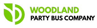 woodland party bus company logo
